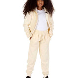 Trendy Toggs Kids Fleece Zip Up Cream Tracksuit