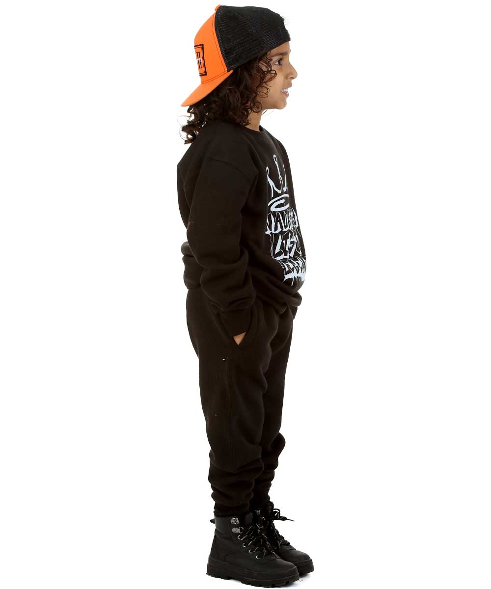 Trendy Toggs Kids Naughty List Legend Christmas Jumper Black