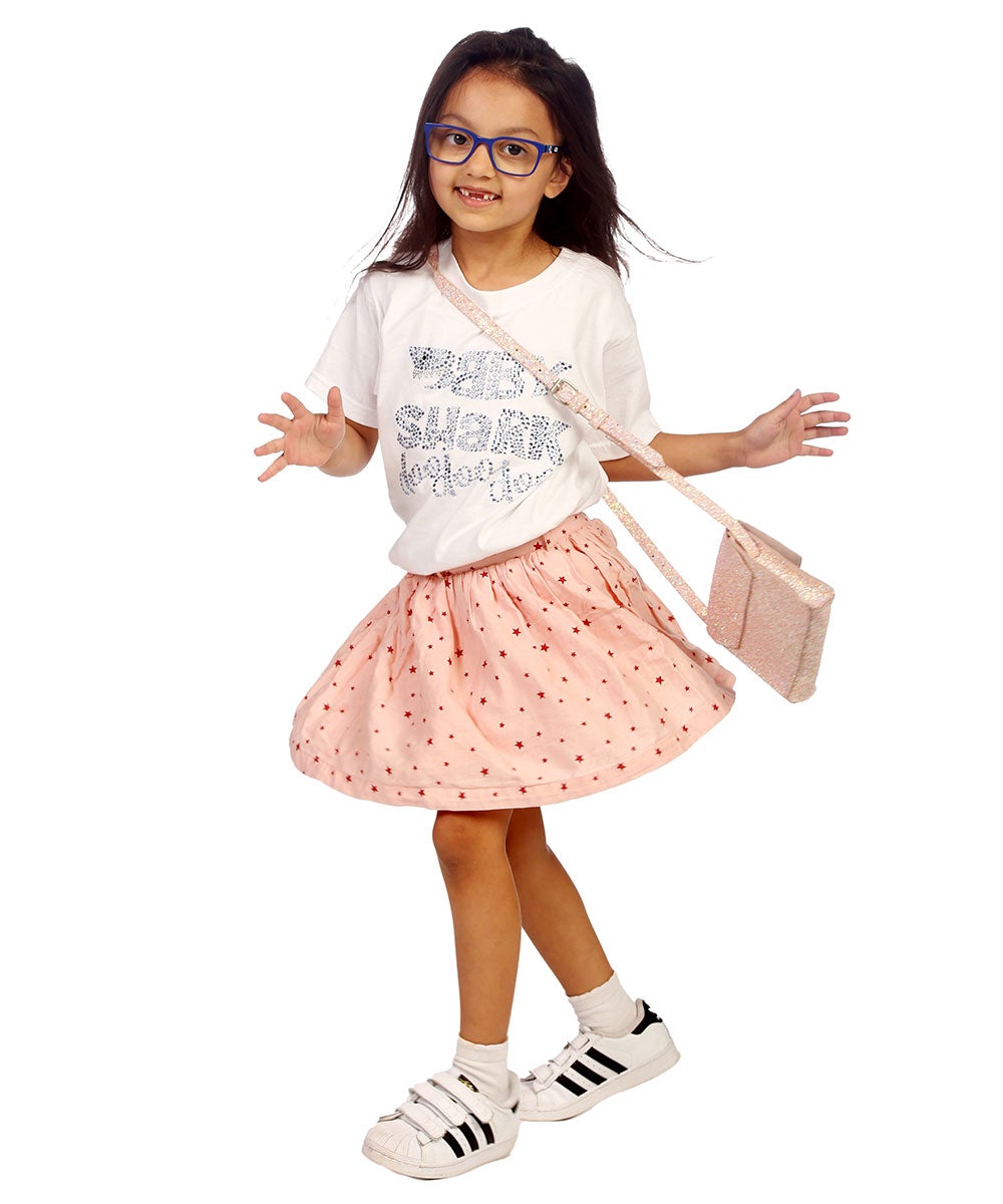 Trendy Toggs Kids Baby Shark Rhinestone White T-shirt
