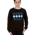 Trendy Toggs Kids Christmas Snowflake Emojis Jumper Black