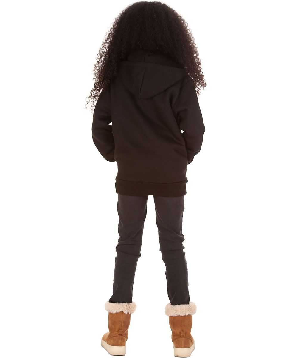 Trendy Toggs Kids Plain Black Zip Up Hoodie