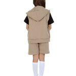 Kids Mocha 2-Piece Gilet and Shorts Set