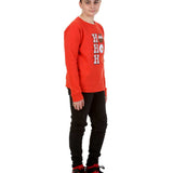 Trendy Toggs Kids Christmas HO HO HO Jumper Red
