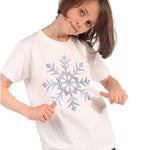 Trendy Toggs Kids Winter Snowflake White Rhinestone T-shirt