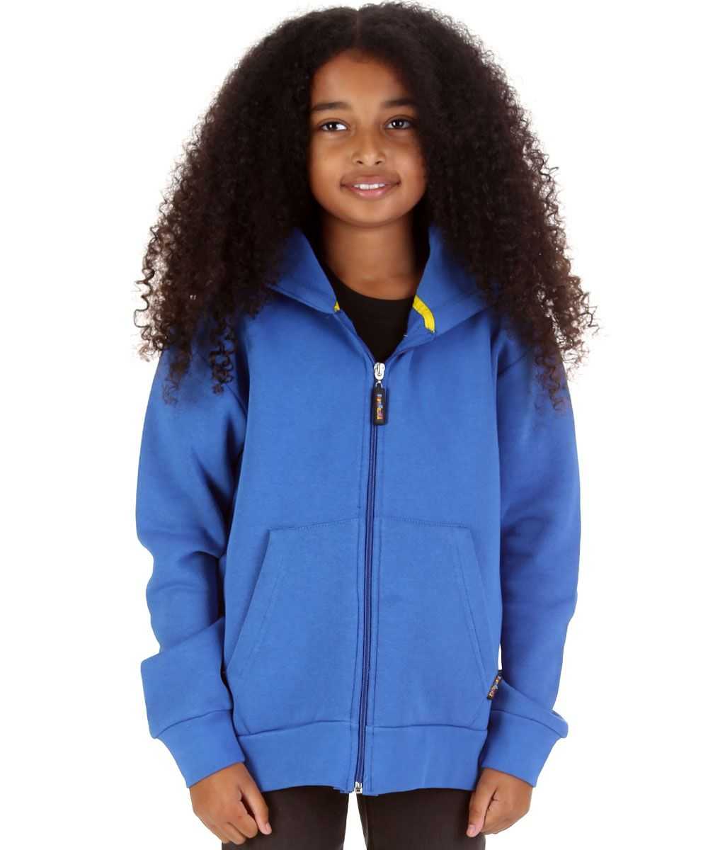 Trendy Toggs Kids Plain Royal Blue Zip Up Hoodie