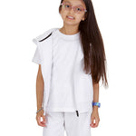 Kids White 2-Piece Gilet and Shorts Set