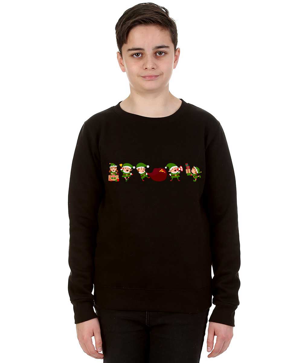 Trendy Toggs Kids Elf Christmas Jumper Black