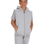 Kids Oxford Grey 2-Piece Gilet and Shorts Set