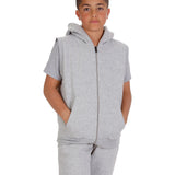Kids Oxford Grey 2-Piece Gilet and Shorts Set