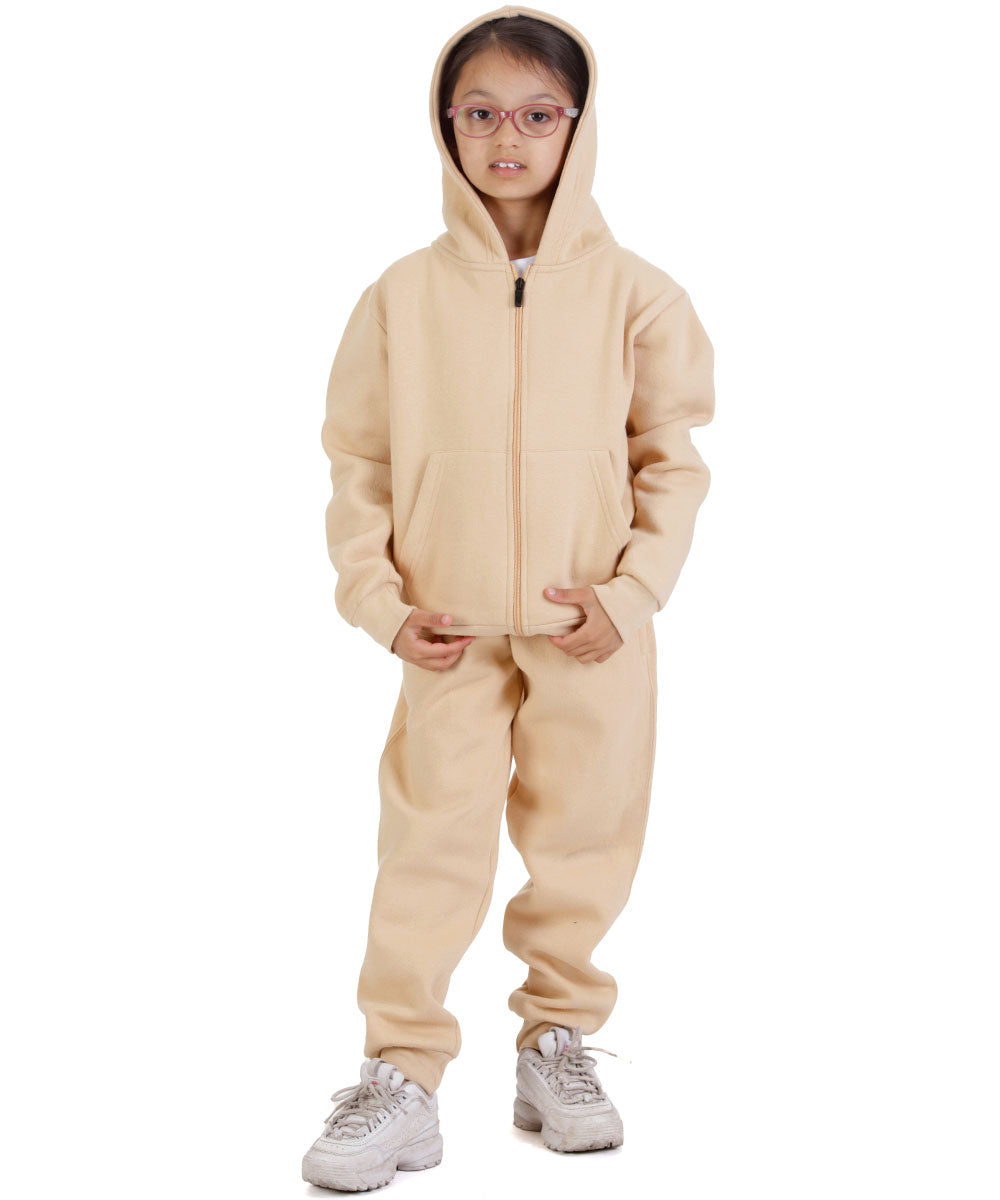 Trendy Toggs Kids Fleece Zip Up Nude Tracksuit