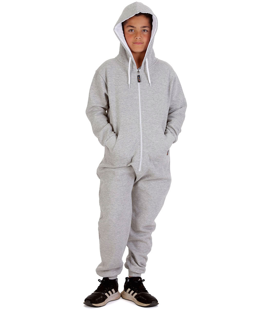 Trendy Toggs Kids Oxford Grey Zip Up Onesie