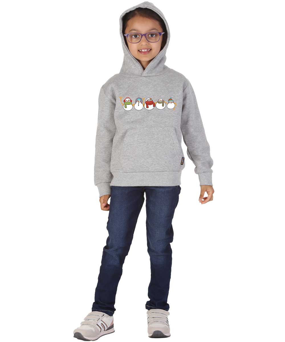Trendy Toggs Kids Christmas Snowman Hoodie Oxford Grey