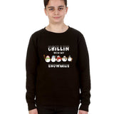Trendy Toggs Kids Snowmies Christmas Jumper Black