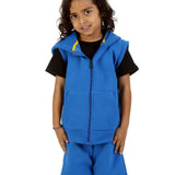 Kids Royal Blue 2-Piece Gilet and Shorts Set