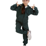 Trendy Toggs Kids Fleece Zip Up Bottle Green Tracksuit