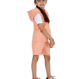 Kids Salmon 2-Piece Gilet and Shorts Set