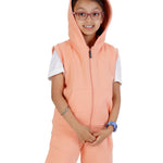 Kids Salmon 2-Piece Gilet and Shorts Set