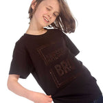 Trendy Toggs Kids Awesome Bro Rhinestone Black T-shirt