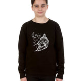 Kids Trick or Treating Ghost Black Sweatshirt