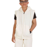 Kids Cream 2-Piece Gilet and Shorts Set