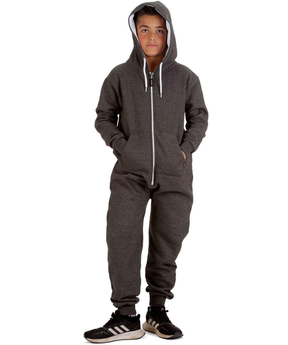 Trendy Toggs Kids Charcoal Zip Up Onesie
