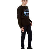 Trendy Toggs Kids Christmas Snowflake Emojis Jumper Black
