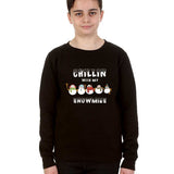 Trendy Toggs Kids Snowmies Christmas Jumper Black