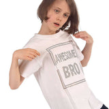 Trendy Toggs Kids Awesome Bro Rhinestone White T-shirt