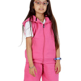 Kids Cerise 2-Piece Gilet and Shorts Set