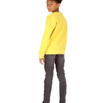 Kids 3 Wise Monkey Print Yellow Sweatshirt