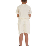Kids Cream T-shirt and Shorts Set