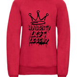 Trendy Toggs Kids Naughty List Legend Christmas Jumper Red