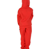 Trendy Toggs Kids Overhead Hoodie Red Tracksuit