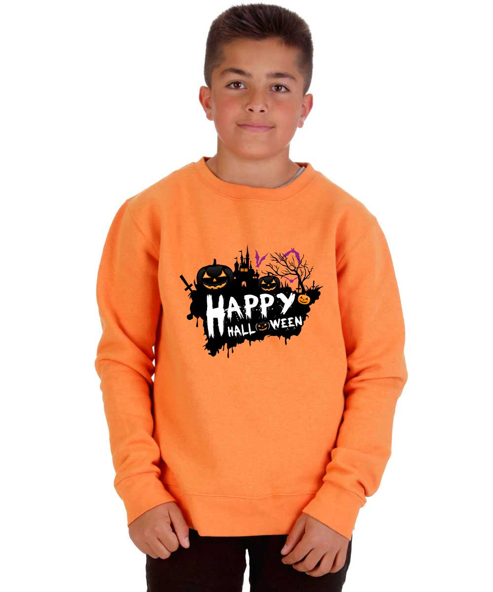 Trendy Toggs Kids Happy Halloween Orange Sweatshirt