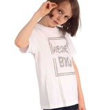 Trendy Toggs Kids Awesome Bro Rhinestone White T-shirt