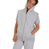 Kids Oxford Grey 2-Piece Gilet and Shorts Set