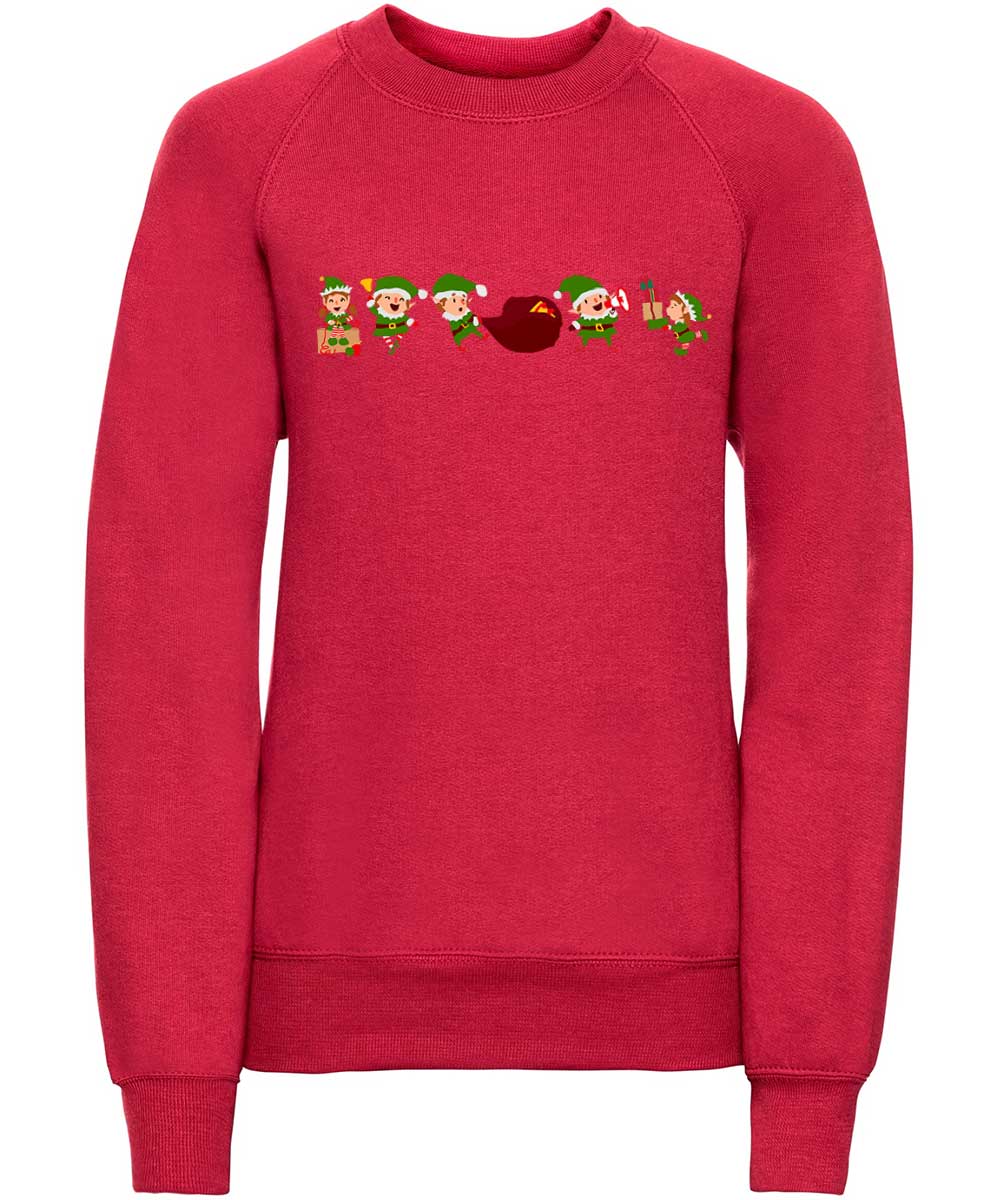 Trendy Toggs Kids Elf Christmas Jumper Red