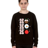 Trendy Toggs Kids Christmas HO HO HO Jumper Black