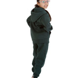 Trendy Toggs Kids Fleece Zip Up Bottle Green Tracksuit