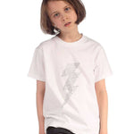 Trendy Toggs Kids White Lighting Bolt Rhinestone T-shirt