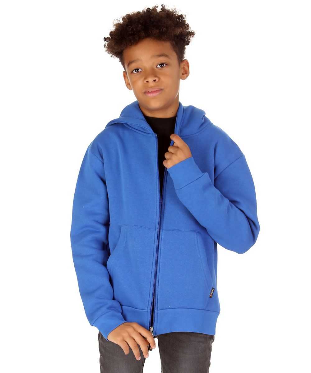 Trendy Toggs Kids Plain Royal Blue Zip Up Hoodie