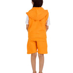 Kids Orange 2-Piece Gilet and Shorts Set