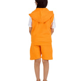 Kids Orange 2-Piece Gilet and Shorts Set
