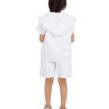 Kids White 2-Piece Gilet and Shorts Set
