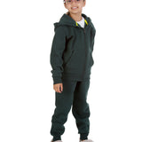 Trendy Toggs Kids Fleece Zip Up Bottle Green Tracksuit