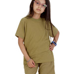 Kids Olive Green T-shirt and Shorts Set
