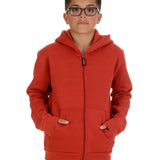 Trendy Toggs Kids Plain Rust Zip Up Hoodie