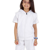 Kids White 2-Piece Gilet and Shorts Set