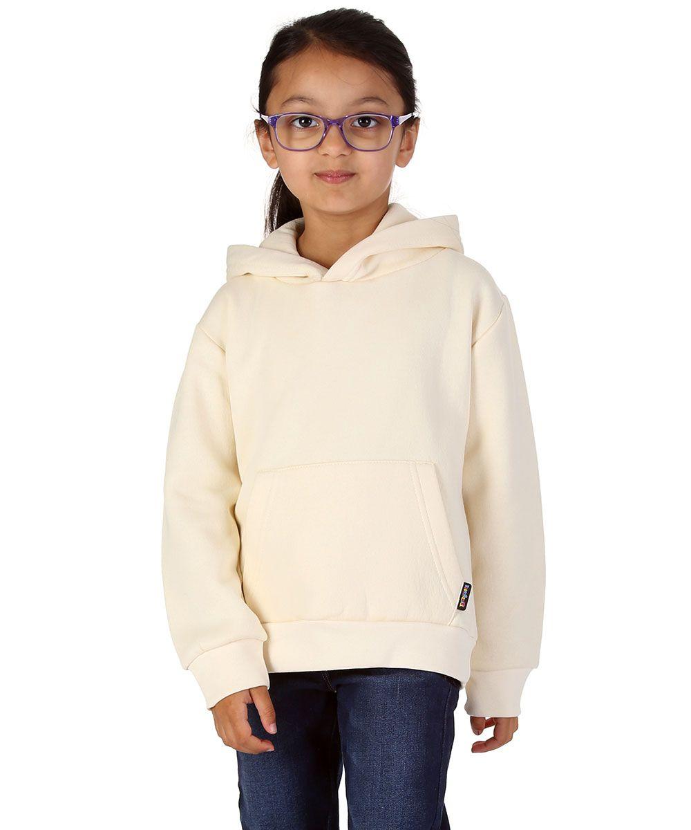 Trendy Toggs Kids Plain Overhead Cream Hoodie