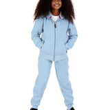Trendy Toggs Kids Fleece Zip Up Denim Blue Tracksuit